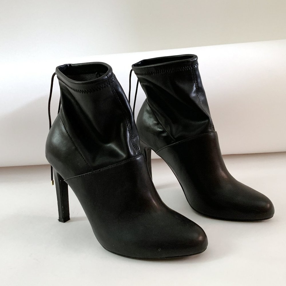 ZARA LEATHER STILETTO ANKLE BOOTS